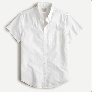 J.crew white short sleeve cotton Oxford